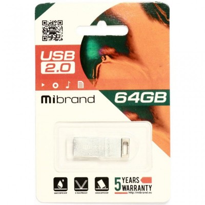 USB флеш накопитель Mibrand 64GB Сhameleon Silver USB 2.0 (MI2.0/CH64U6S)