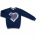 Кофта Breeze с сердцем из пайеток (9972-116G-blue)