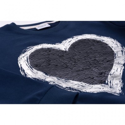 Кофта Breeze з серцем з паєток (9972-116G-blue)