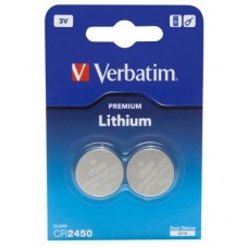 Батарейка Verbatim CR 2450 Lithium 3V * 2 (49938) Батарейка Verbatim CR 2450 Lithium 3V * 2 (49938)