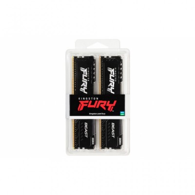 Модуль пам'яті для комп'ютера DDR4 16GB (2x8GB) 3000 MHz Fury Beast Black Kingston Fury (ex.HyperX) (KF430C15BBK2/16)