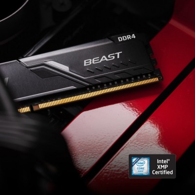 Модуль пам'яті для комп'ютера DDR4 16GB (2x8GB) 3000 MHz Fury Beast Black Kingston Fury (ex.HyperX) (KF430C15BBK2/16)