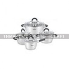 Каструля Ardesto Gemini, скляна кришка, 5.5 л, нержавіюча сталь Каструля Ardesto Gemini, скляна кришка, 5.5 л, нержавіюча сталь