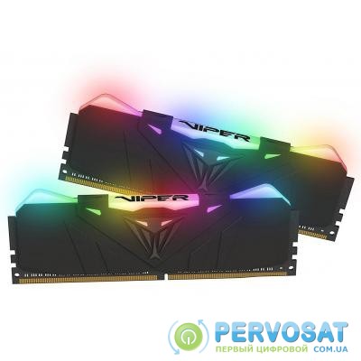 Модуль памяти для компьютера DDR4 16GB (2x8GB) 2666 MHz Viper RGB Black Patriot (PVR416G266C5K)