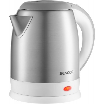 Електрочайник Sencor 1.2л, Strix, нержавіюча сталь, біло-сірий