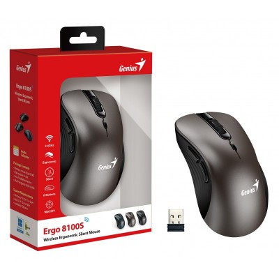 Миша Genius Ergo 8100S, WL, Silent, champagne