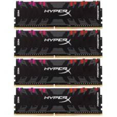 Модуль пам'яті для комп'ютера DDR4 128GB (4x32GB) 3200 MHz HyperX Predator RGB Kingston (HX432C16PB3AK4/128)