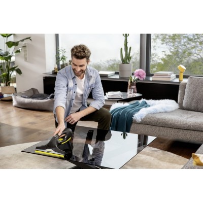 Пилосос Karcher віконний WV 2 Black Limited Edition, вода -0.1л, автон. робота до 35хв, вага-0.6кг, жовто-чорний