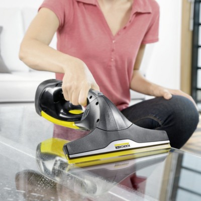 Пилосос Karcher віконний WV 2 Black Limited Edition, вода -0.1л, автон. робота до 35хв, вага-0.6кг, жовто-чорний
