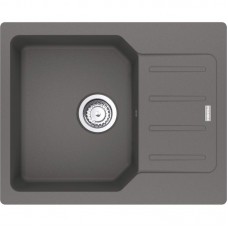 Мийка кухонна Franke City, фраграніт, прямокутник, з крилом, 620х500х190мм, чаша - 1, врізна, оборотна, UCG 611-62, сірий камінь