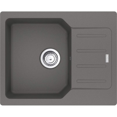 Мийка кухонна Franke City, фраграніт, прямокутник, з крилом, 620х500х190мм, чаша - 1, врізна, оборотна, UCG 611-62, сірий камінь