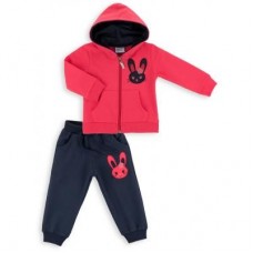 Спортивний костюм Breeze на блискавці з зайчиком (9617-92G-coral) Спортивний костюм Breeze на блискавці з зайчиком (9617-92G-coral)