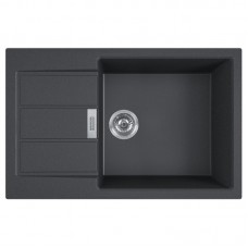 Мийка кухонна Franke Sirius, тектонайт, прямокутник, з крилом, 780х500х200мм, чаша - 1, накладна, S2D 611-78 XL , чорний Мийка кухонна Franke Sirius, тектонайт, прямокутник, з крилом, 780х500х200мм, чаша - 1, накладна, S2D 611-78 XL , чорний