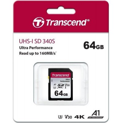 Карта пам'яті Transcend SD 64GB C10 UHS-I U3 R160/W50MB/s 4K