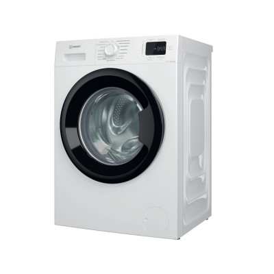 Пральна машина Indesit фронтальна, 8кг, 1200, A+++, 54.6см, дисплей, пара, інвертор, люк чорний, білий