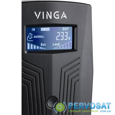 Источник бесперебойного питания Vinga LCD 1200VA plastic case with USB (VPC-1200PU)