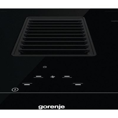 Варильна повверхня Gorenje індукційна, 83см, розширена зона, вбудована витяжка, 620м.куб/год, чорний