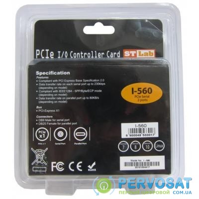 Контроллер ST-Lab RS232 (COM) 2 ch Exar XR17V352, PCI-E (I-560)