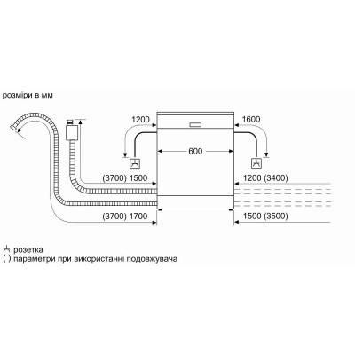 Посудомийна машина Bosch вбудовувана,  14 компл., A+++, 60см, дисплей, білий