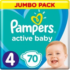 Підгузок Pampers Active Baby Maxi Размер 4 (9-14 кг), 70 шт. (8001090948250) Підгузок Pampers Active Baby Maxi Размер 4 (9-14 кг), 70 шт. (8001090948250)
