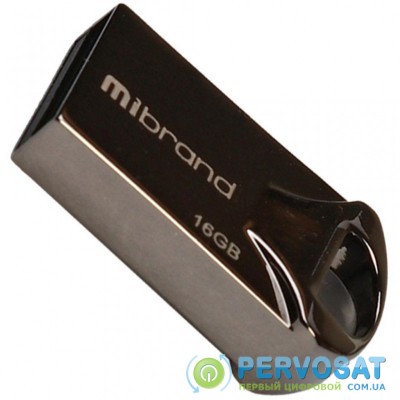 USB флеш накопитель Mibrand 16GB Hawk Black USB 2.0 (MI2.0/HA16M1B)