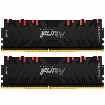 Модуль пам'яті для комп'ютера DDR4 16GB (2x8GB) 4266 MHz Renegade RGB Black Kingston Fury (ex.HyperX) (KF442C19RBAK2/16)