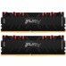 Модуль пам'яті для комп'ютера DDR4 16GB (2x8GB) 4266 MHz Renegade RGB Black Kingston Fury (ex.HyperX) (KF442C19RBAK2/16)