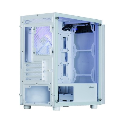 Корпус Zalman T4 Plus без БЖ, 2xUSB3.0, 1xUSB2.0, 1x120мм ARGB, VGA 3200мм, TG Side Panel, mATX, білий