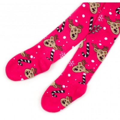 Колготки Bross з оленями (21386-1G-fucsia)