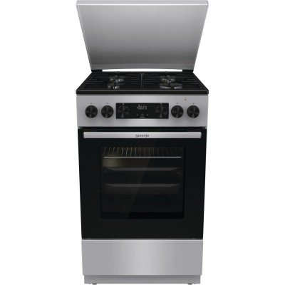 Плита Gorenje комбінована, 70л, 50x60см, дисплей, IconLed, емальовані, нерж