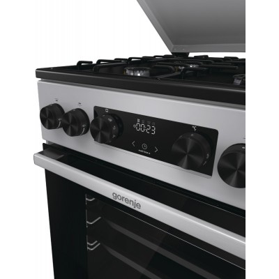 Плита Gorenje комбінована, 70л, 50x60см, дисплей, IconLed, емальовані, нерж