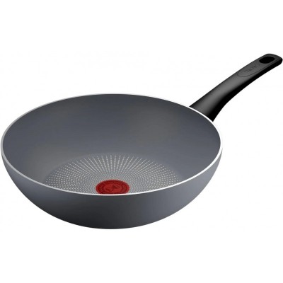 Сковорода ВОК Tefal Halo, 28см, алюміній, бакеліт, сірий