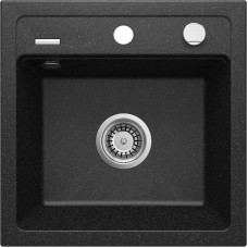 Мийка кухонна Deante Zorba, граніт, квадрат, без крила, 440х440х184мм, чаша - 1, накладна, графіт Мийка кухонна Deante Zorba, граніт, квадрат, без крила, 440х440х184мм, чаша - 1, накладна, графіт