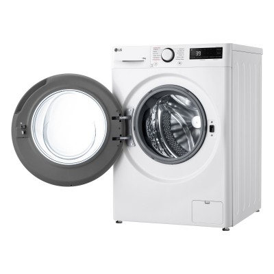 Пральна машина LG фронтальна, 10кг, 1400, A, 57см, дисплей, пара, інвертор, білий