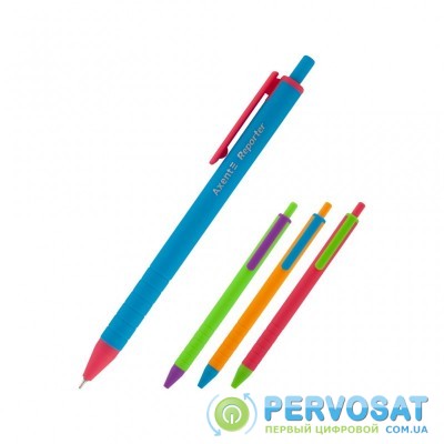 Ручка масляная Axent Reporter Color автоматическая Синяя 0.7 мм (AB1069-02-A)