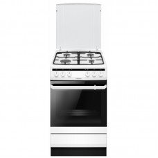 Плита Hansa комбінована, 62л, 50x60см, конвекція, чавун, білий