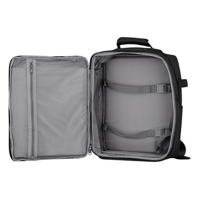 Рюкзак дорожній 2Е Trek, Cabin size, поліестр, EXP, 17/23л, з відсіком для ноутбука 16", чорний