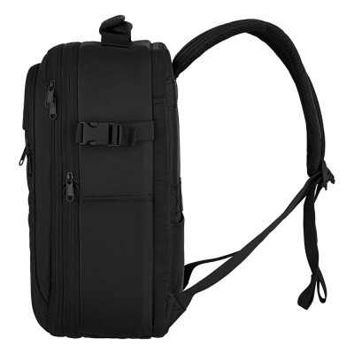 Рюкзак дорожній 2Е Trek, Cabin size, поліестр, EXP, 17/23л, з відсіком для ноутбука 16", чорний