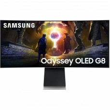 Монітор Samsung 34" Odyssey OLED G8 HDMI, DP, USB, Bluetooth, MM, OLED, 3440x1440, 0.3ms, HAS, FreeSync Premium Pro, CURVED Монітор Samsung 34" Odyssey OLED G8 HDMI, DP, USB, Bluetooth, MM, OLED, 3440x1440, 0.3ms, HAS, FreeSync Premium Pro, CURVED
