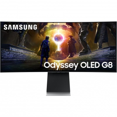 Монітор Samsung 34&quot; Odyssey OLED G8 HDMI, DP, USB, Bluetooth, MM, OLED, 3440x1440, 0.3ms, HAS, FreeSync Premium Pro, CURVED