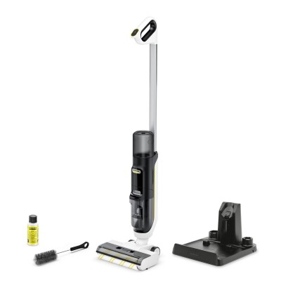 Пилосос Karcher безпровідний FCV 3, 160Вт, конт пил -0.45л, вода -0.8л, автон. робота до 30хв, вага-3.7кг, 3в1, білий