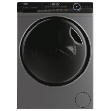 Пральна машина Haier фронтальна, 8кг, 1400, A+++, 49,7см, дисплей, пара, інвертор, люк чорний, прямий привід, cріблястий