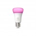Лампа розумна Philips Hue E27, 11W(60Вт), 2000K-6500K, RGB, ZigBee, Bluetooth, димування