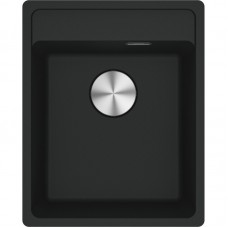 Мийка кухонна Franke Maris, фраграніт, прямокутник, без крила, 410х510х200мм, чаша - 1, врізна, MRG 610-37 TL, чорний матовий