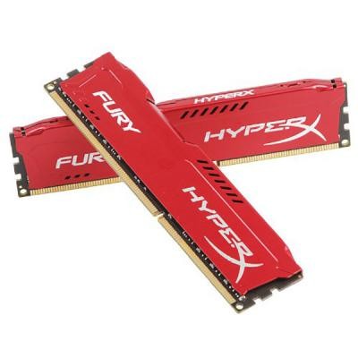 Модуль памяти для компьютера DDR3 8Gb (2x4GB) 1866 MHz HyperX Fury Red HyperX (Kingston Fury) (HX318C10FRK2/8)