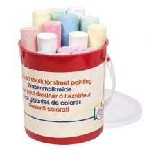 Набір крейди для асфальту goki 15 шт. у відерці Набір крейди для асфальту goki 15 шт. у відерці