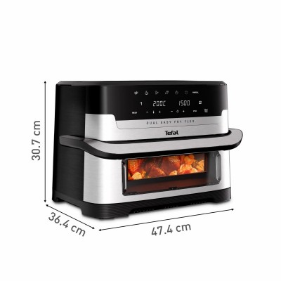 Мультипіч Tefal Dual Easy Fry Flex, 2700Вт, чаша-5.5+3.5л, сенсорне керув., з віконцем, 2 чаши, гриль, пластик, чорний-нерж. сталь Мультипіч Tefal Dual Easy Fry Flex, 2700Вт, чаша-5.5+3.5л, сенсорне керув., з віконцем, 2 чаши, гриль, пластик, чорний-нерж. сталь