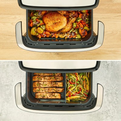 Мультипіч Tefal Dual Easy Fry Flex, 2700Вт, чаша-5.5+3.5л, сенсорне керув., з віконцем, 2 чаши, гриль, пластик, чорний-нерж. сталь Мультипіч Tefal Dual Easy Fry Flex, 2700Вт, чаша-5.5+3.5л, сенсорне керув., з віконцем, 2 чаши, гриль, пластик, чорний-нерж. сталь