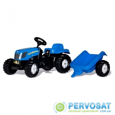 Веломобиль Rolly Toys Трактор с прицепом rollyKid NEW HOLLAND Синий (013074)