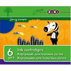 Чорнило для пір'яних ручок ZiBi capsules blue, 6шт (ZB.2272-01) Чорнило для пір'яних ручок ZiBi capsules blue, 6шт (ZB.2272-01)
